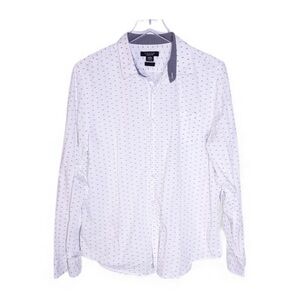 Structure Collection White Print Shirt Slim Fit L